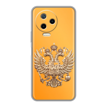Силиконовый чехол на Infinix Note 12 Pro с принтом Герб Флаг России