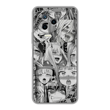 Силиконовый чехол на Infinix Note 12 Pro с принтом Ahegao Ахегао Аниме