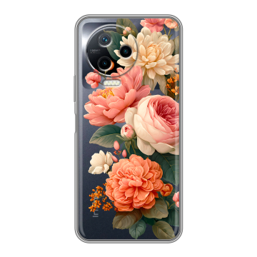 Силиконовый чехол на Infinix Note 12 Pro с принтом цветы