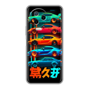 Силиконовый чехол на Infinix Note 12 Pro с принтом машины тачки