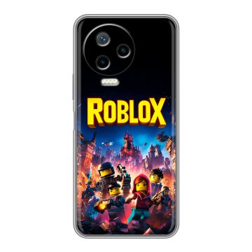 Силиконовый чехол на Infinix Note 12 Pro с принтом Roblox Роблокс
