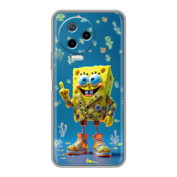 Силиконовый чехол на Infinix Note 12 Pro с принтом Спанч боб Спанчбоб