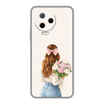 Силиконовый чехол на Infinix Note 12 Pro с принтом женский
