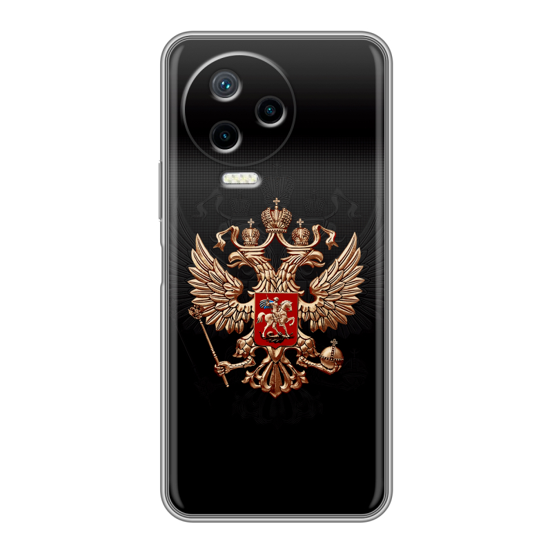 Силиконовый чехол на Infinix Note 12 Pro с принтом Герб России Силиконовый чехол на Infinix Note 12 Pro с принтом Герб России