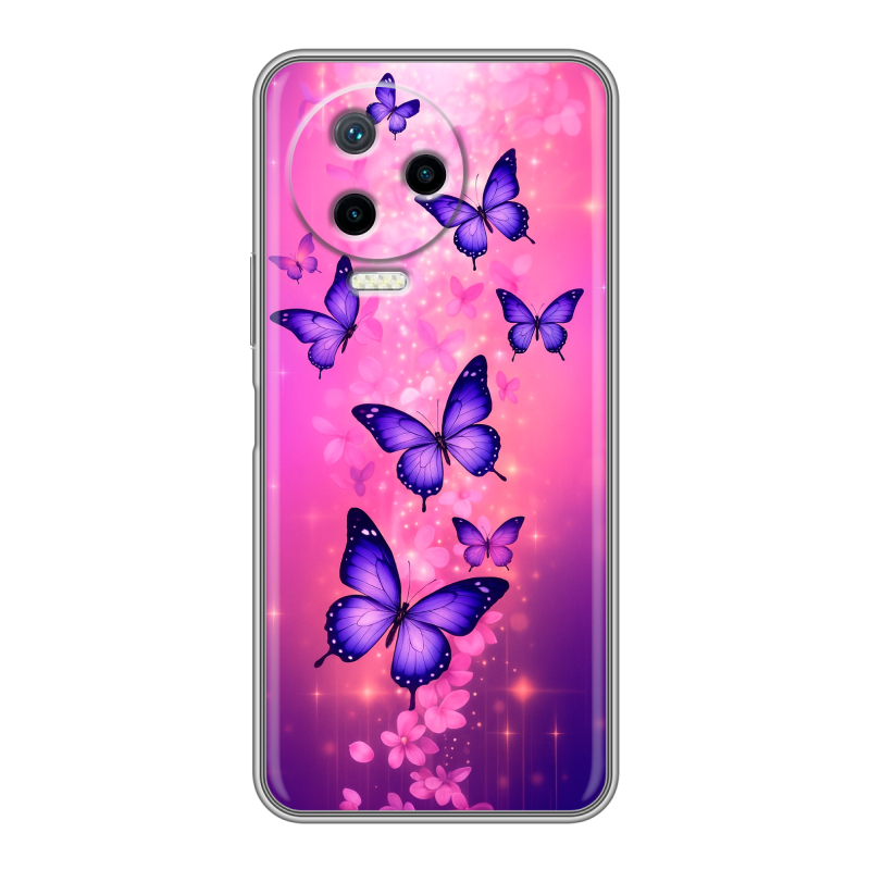 Силиконовый чехол на Infinix Note 12 Pro с принтом Бабочки Силиконовый чехол на Infinix Note 12 Pro с принтом Бабочки
