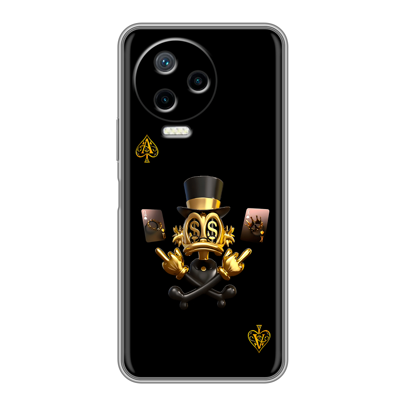 Силиконовый чехол на Infinix Note 12 Pro с принтом Золотой скрудж макдак Силиконовый чехол на Infinix Note 12 Pro с принтом Золотой скрудж макдак