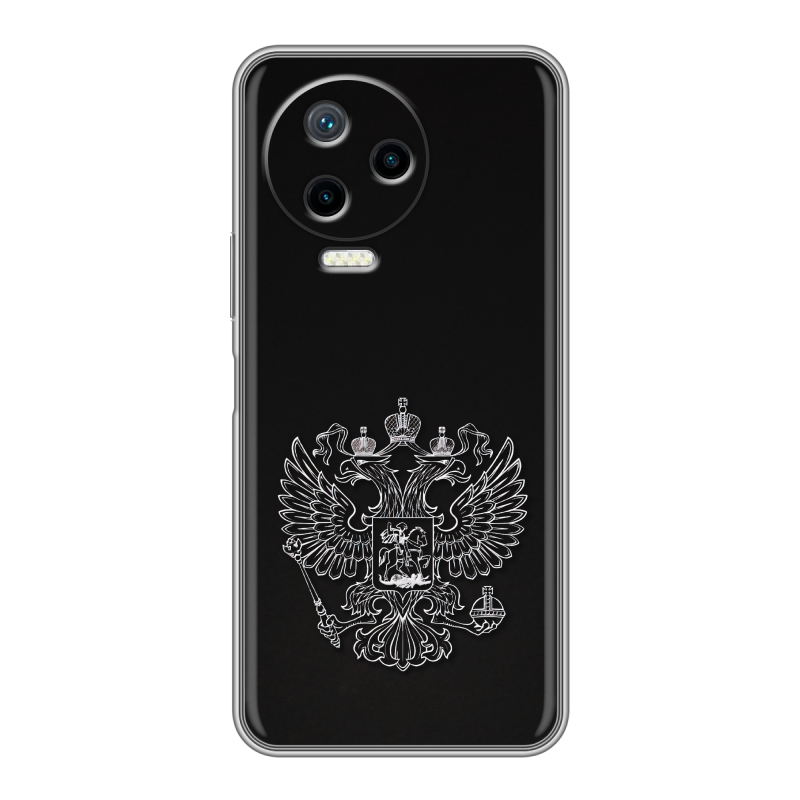 Силиконовый чехол на Infinix Note 12 Pro с принтом Герб России Силиконовый чехол на Infinix Note 12 Pro с принтом Герб России