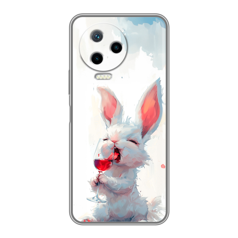 Силиконовый чехол на Infinix Note 12 Pro с принтом кролик зайчик Силиконовый чехол на Infinix Note 12 Pro с принтом кролик зайчик