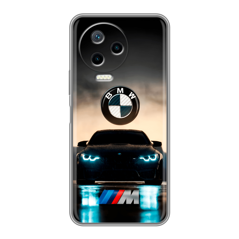 Силиконовый противоударный чехол на Infinix Note 12 Pro с принтом БМВ BMW Силиконовый противоударный чехол на Infinix Note 12 Pro с принтом БМВ BMW