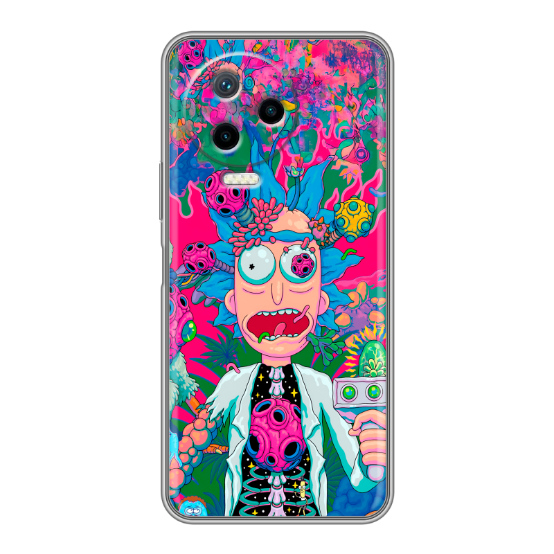 Силиконовый противоударный чехол на Infinix Note 12 Pro с принтом Рик и Морти Rick Morty Силиконовый противоударный чехол на Infinix Note 12 Pro с принтом Рик и Морти Rick Morty