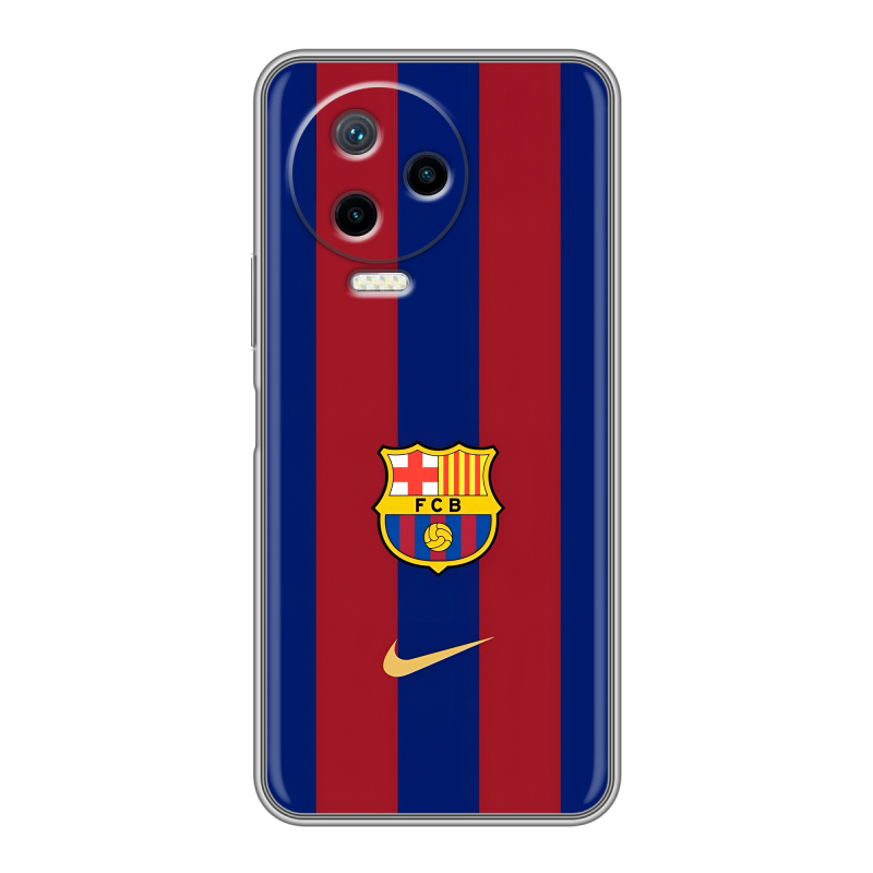 Силиконовый противоударный чехол на Infinix Note 12 Pro с принтом Барселона Barcelona Силиконовый противоударный чехол на Infinix Note 12 Pro с принтом Барселона Barcelona