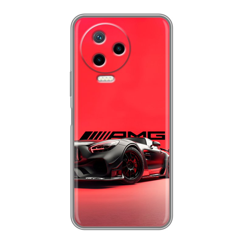 Силиконовый чехол на Infinix Note 12 Pro с принтом Мерседес Mercedes AMG Силиконовый чехол на Infinix Note 12 Pro с принтом Мерседес Mercedes AMG
