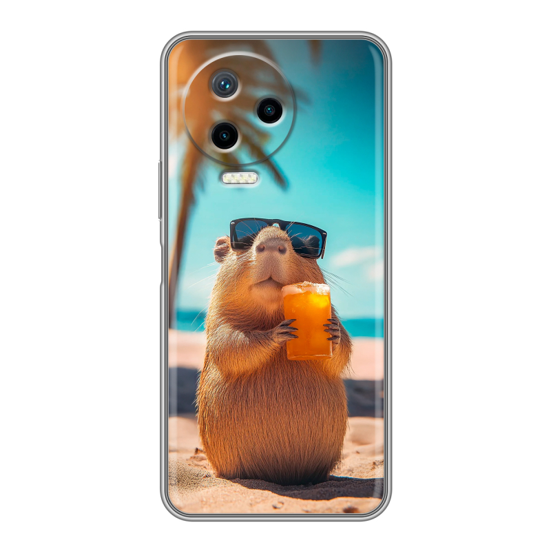 Силиконовый чехол на Infinix Note 12 Pro с принтом Капибара Силиконовый чехол на Infinix Note 12 Pro с принтом Капибара
