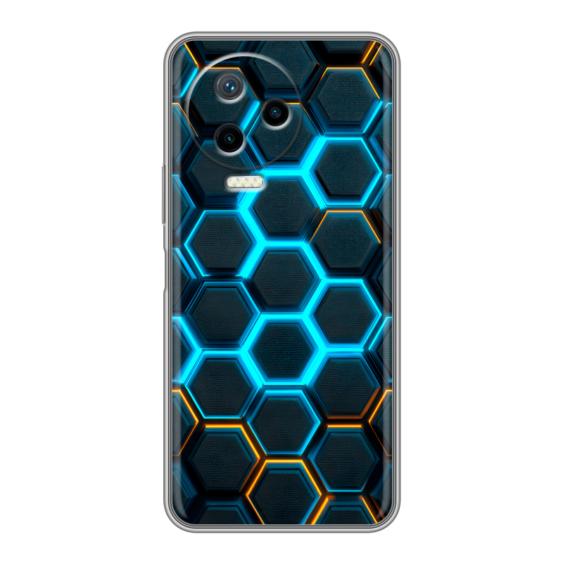 Силиконовый чехол на Infinix Note 12 Pro с принтом Неоновые соты Силиконовый чехол на Infinix Note 12 Pro с принтом Неоновые соты