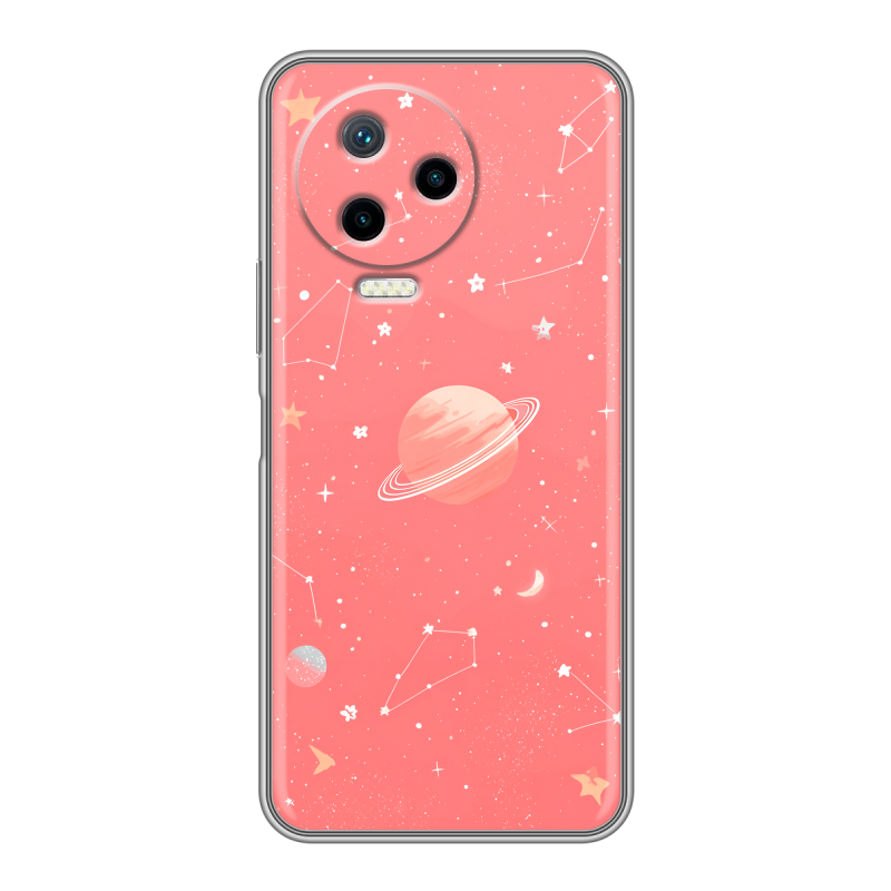 Силиконовый чехол на Infinix Note 12 Pro с принтом Розовый космос Силиконовый чехол на Infinix Note 12 Pro с принтом Розовый космос