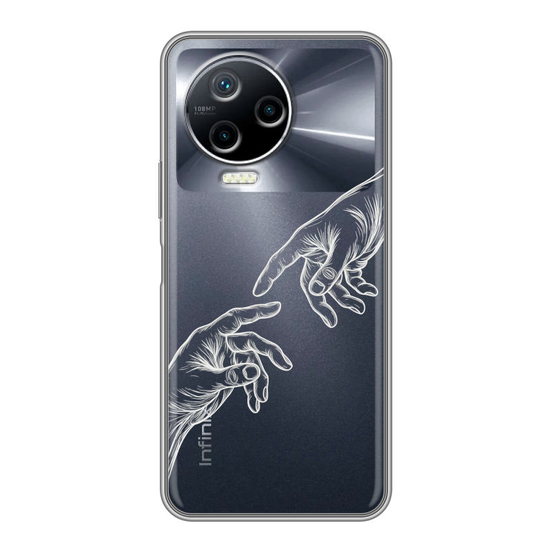 Силиконовый чехол на Infinix Note 12 Pro с принтом Сотворение мира Силиконовый чехол на Infinix Note 12 Pro с принтом Сотворение мира