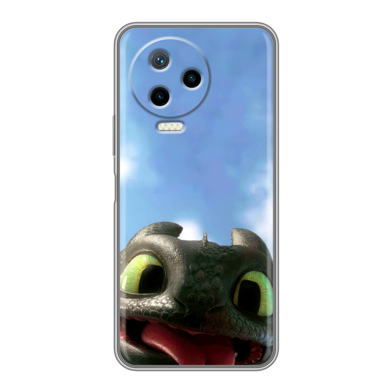 Силиконовый противоударный чехол на Infinix Note 12 Pro с принтом Как приручить дракона Силиконовый противоударный чехол на Infinix Note 12 Pro с принтом Как приручить дракона