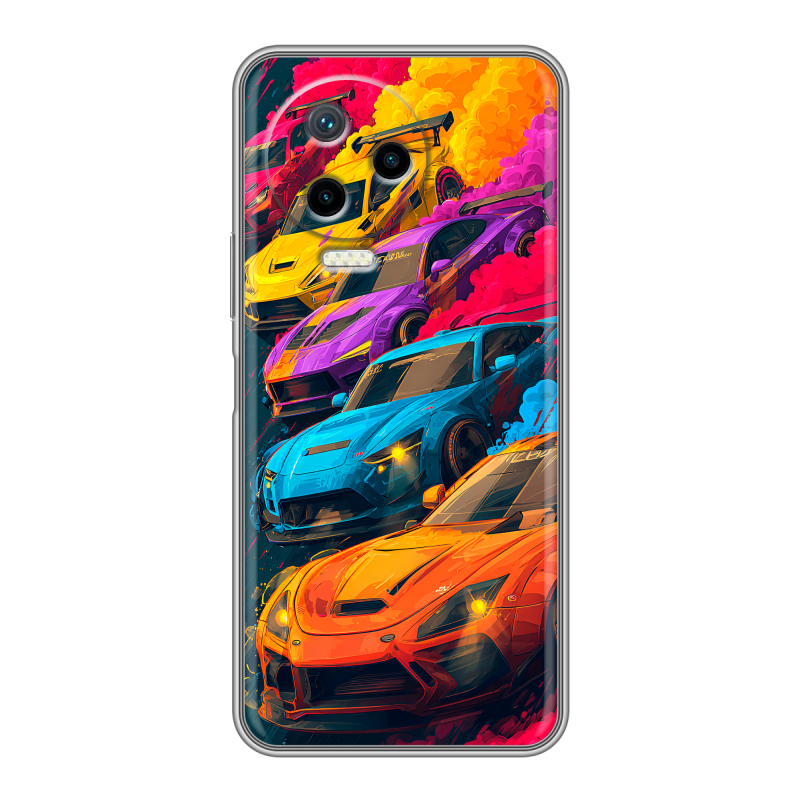 Силиконовый противоударный чехол на Infinix Note 12 Pro с принтом Тачки Силиконовый противоударный чехол на Infinix Note 12 Pro с принтом Тачки