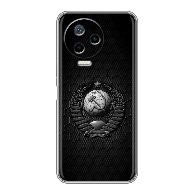 Силиконовый чехол на Infinix Note 12 Pro с принтом Герб Флаг СССР Силиконовый чехол на Infinix Note 12 Pro с принтом Герб Флаг СССР