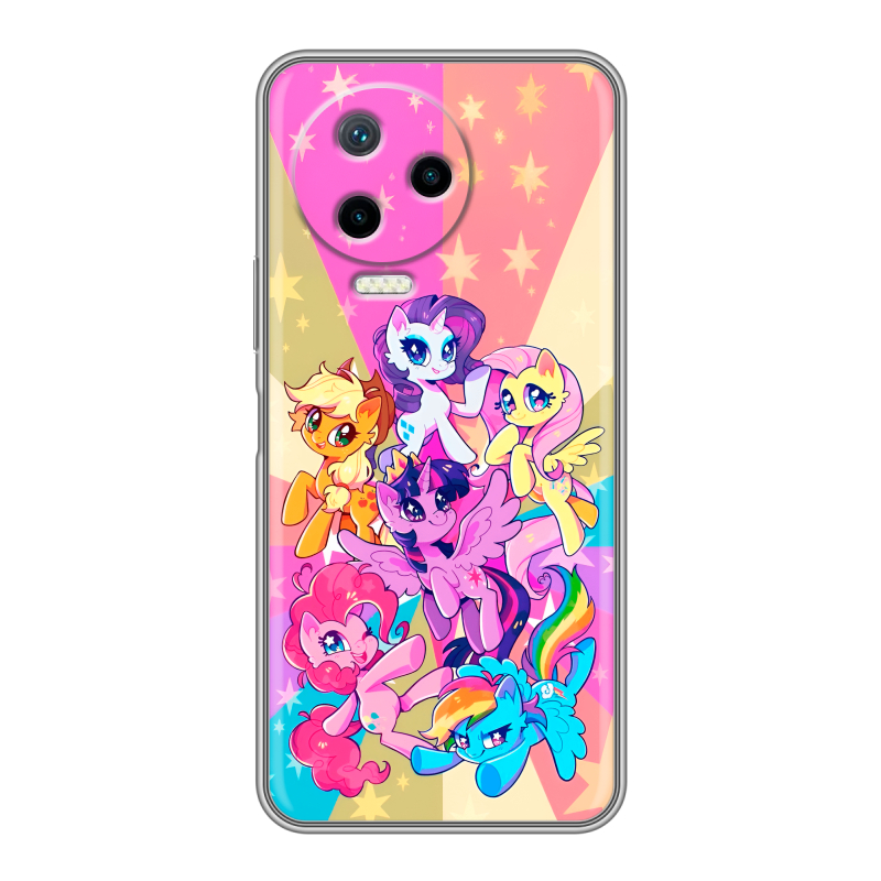 Силиконовый чехол на Infinix Note 12 Pro с принтом My little pony Дружба чудо Силиконовый чехол на Infinix Note 12 Pro с принтом My little pony Дружба чудо