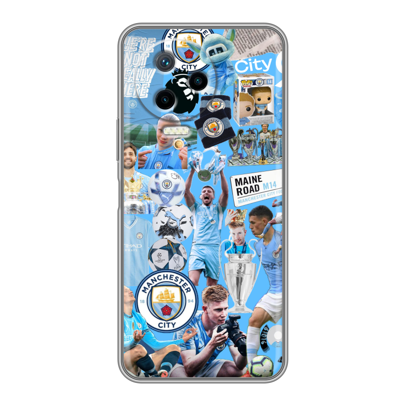 Силиконовый противоударный чехол на Infinix Note 12 Pro с принтом Man City Манчестер Сити Силиконовый противоударный чехол на Infinix Note 12 Pro с принтом Man City Манчестер Сити
