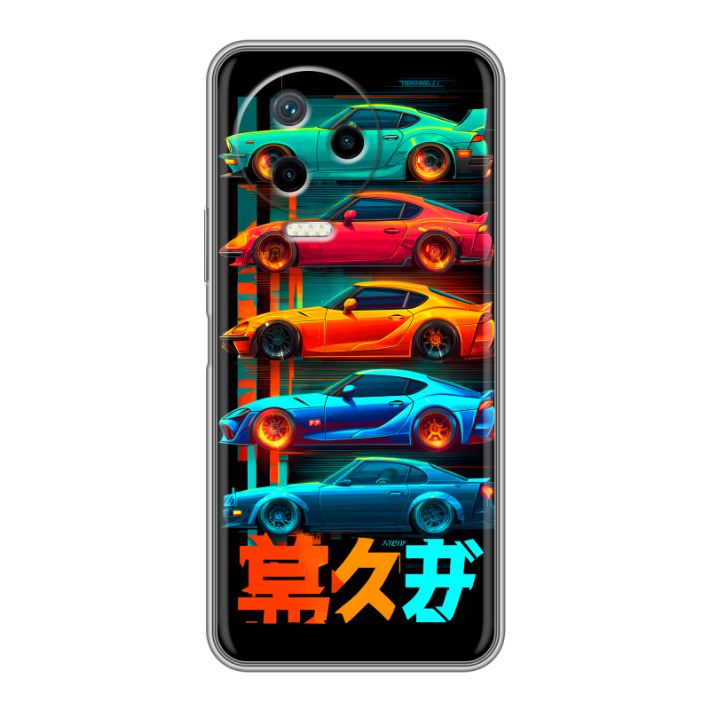 Силиконовый чехол на Infinix Note 12 Pro с принтом машины тачки Силиконовый чехол на Infinix Note 12 Pro с принтом машины тачки