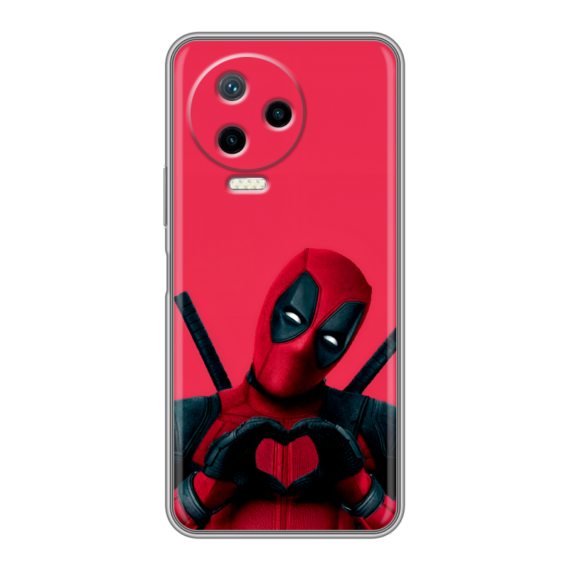 Силиконовый противоударный чехол на Infinix Note 12 Pro с принтом Дедпул Deadpool Силиконовый противоударный чехол на Infinix Note 12 Pro с принтом Дедпул Deadpool