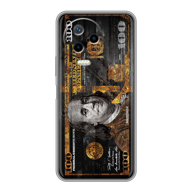 Силиконовый противоударный чехол на Infinix Note 12 Pro с принтом Доллар деньги Силиконовый противоударный чехол на Infinix Note 12 Pro с принтом Доллар деньги