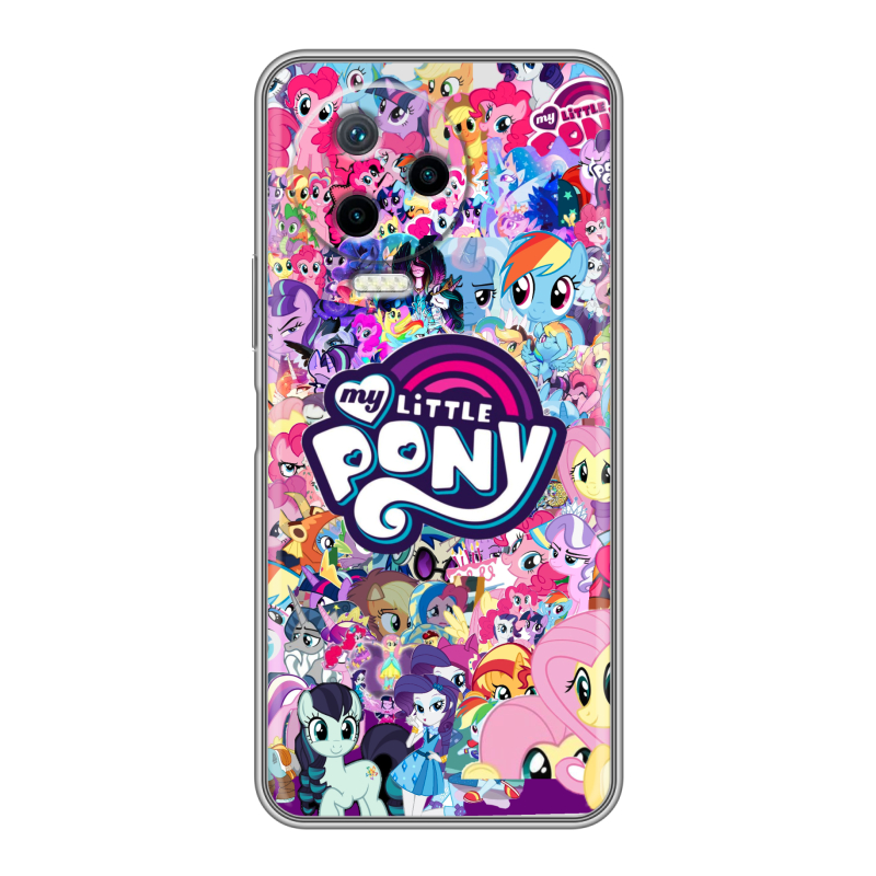 Силиконовый противоударный чехол на Infinix Note 12 Pro с принтом My little pony Дружба чудо Силиконовый противоударный чехол на Infinix Note 12 Pro с принтом My little pony Дружба чудо