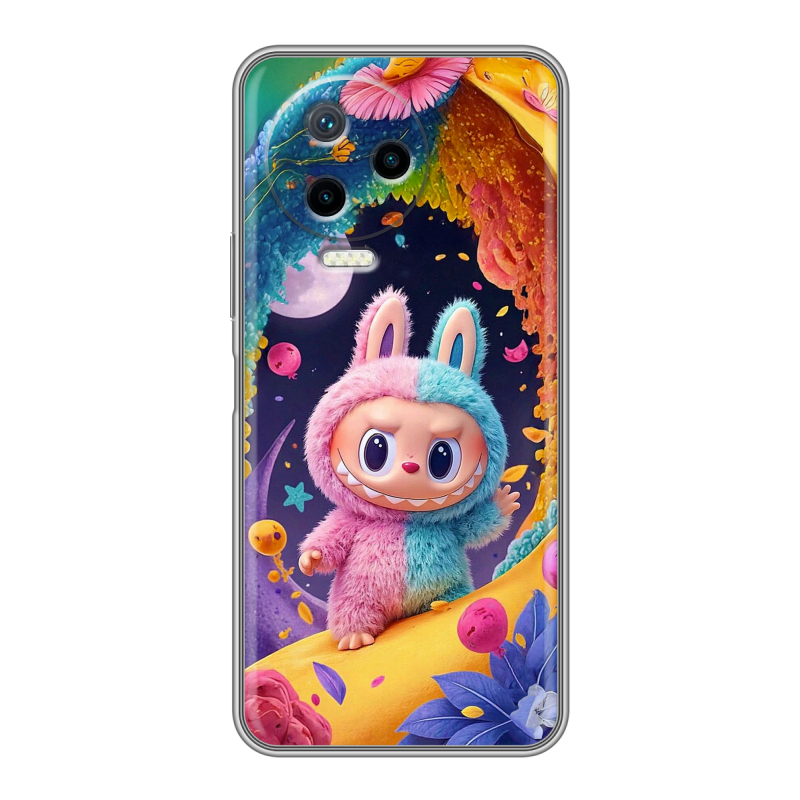 Силиконовый противоударный чехол на Infinix Note 12 Pro с принтом Labubu Лабубу Силиконовый противоударный чехол на Infinix Note 12 Pro с принтом Labubu Лабубу