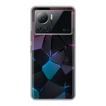 Силиконовый чехол на Infinix Note 12 VIP с принтом Геометрия неона