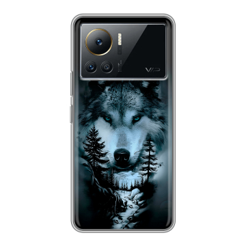 Силиконовый чехол на Infinix Note 12 VIP с принтом Лесной волк