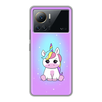 Силиконовый чехол на Infinix Note 12 VIP с принтом Единорог