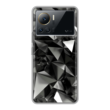 Силиконовый чехол на Infinix Note 12 VIP с принтом Черные кристаллы