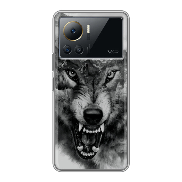 Силиконовый чехол на Infinix Note 12 VIP с принтом Волк
