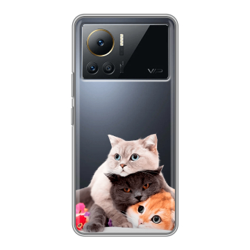Силиконовый чехол на Infinix Note 12 VIP с принтом Кошки