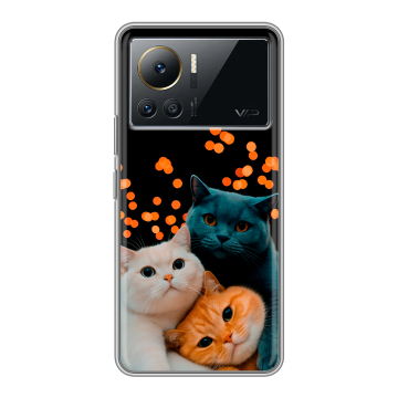 Силиконовый чехол на Infinix Note 12 VIP с принтом Кошки