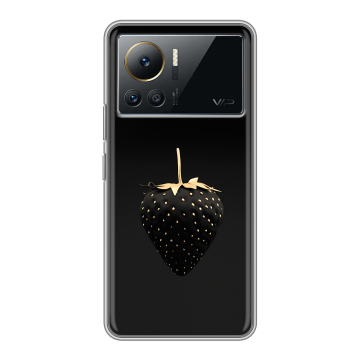 Силиконовый чехол на Infinix Note 12 VIP с принтом Черная клубника