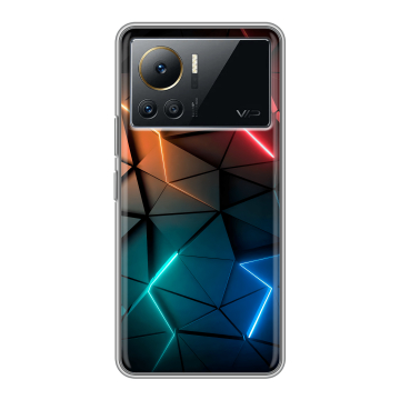 Силиконовый чехол на Infinix Note 12 VIP с принтом Абстракция неон