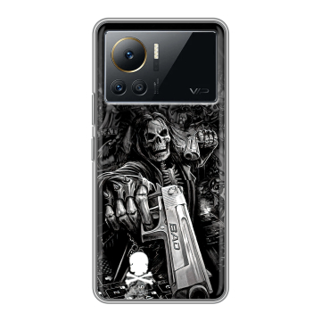 Силиконовый чехол на Infinix Note 12 VIP с принтом Скелет
