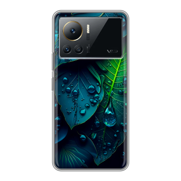 Силиконовый чехол на Infinix Note 12 VIP с принтом Листья