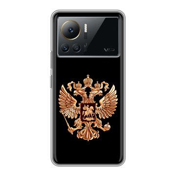 Силиконовый чехол на Infinix Note 12 VIP с принтом Герб России золотой Силиконовый чехол на Infinix Note 12 VIP с принтом Герб России золотой