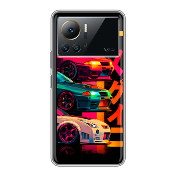 Силиконовый чехол на Infinix Note 12 VIP с принтом Гоночные машины Силиконовый чехол на Infinix Note 12 VIP с принтом Гоночные машины