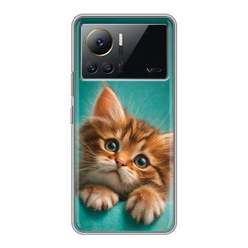 Силиконовый чехол на Infinix Note 12 VIP с принтом котенок Силиконовый чехол на Infinix Note 12 VIP с принтом котенок