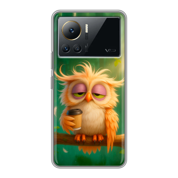 Силиконовый чехол на Infinix Note 12 VIP с принтом сова Силиконовый чехол на Infinix Note 12 VIP с принтом сова