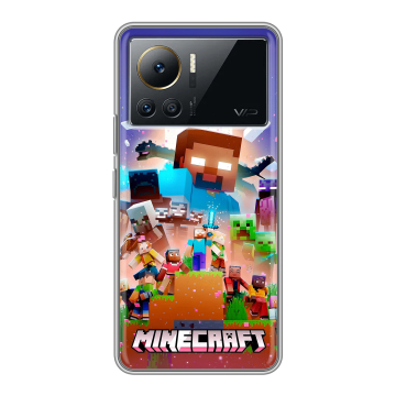 Силиконовый чехол на Infinix Note 12 VIP с принтом Майнкрафт Minecraft Силиконовый чехол на Infinix Note 12 VIP с принтом Майнкрафт Minecraft