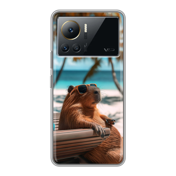 Силиконовый чехол на Infinix Note 12 VIP с принтом Капибара Силиконовый чехол на Infinix Note 12 VIP с принтом Капибара