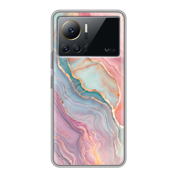 Силиконовый чехол на Infinix Note 12 VIP с принтом розовый мрамор Силиконовый чехол на Infinix Note 12 VIP с принтом розовый мрамор