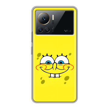 Силиконовый чехол на Infinix Note 12 VIP с принтом спанчбоб спанч боб