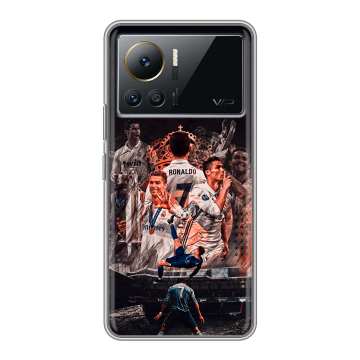 Силиконовый чехол на Infinix Note 12 VIP с принтом Реал Роналдо Real Ronaldo